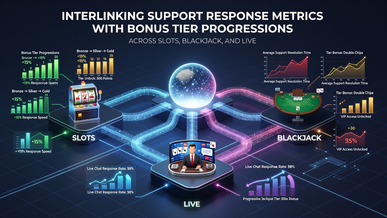 Datenvisualisierung von Support-Metriken verknüpft mit Bonusstufen in mobilen Blackjack- und Wettschnittstellen