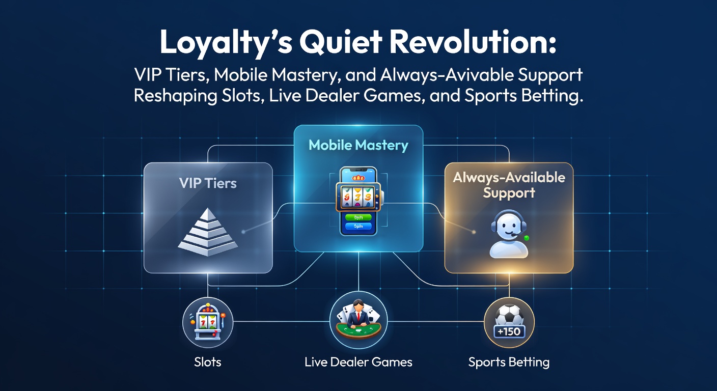 Grafik zeigt VIP-Stufen in einem Online-Casino mit aufsteigenden Belohnungen für Spieler bei Slots und Sportwetten
