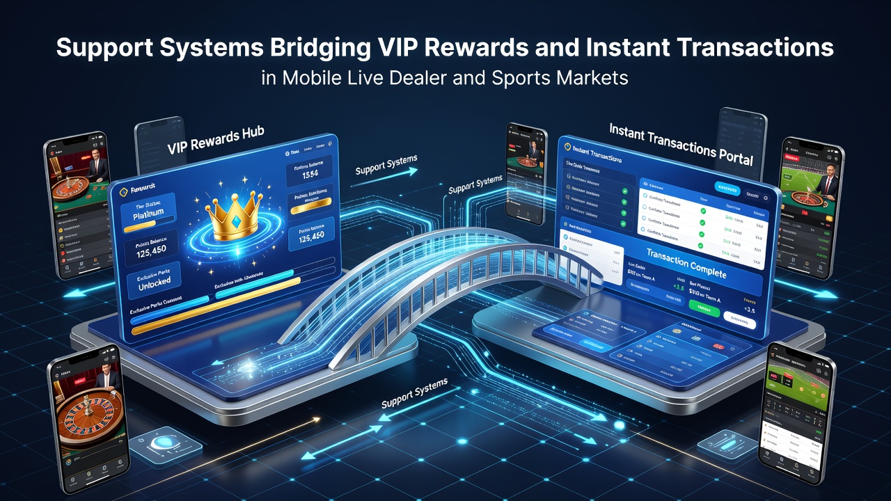 Mobile Live-Dealer-Sitzungen und Sportwetten mit integrierten Support- und Transaktionssystemen